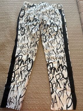 LISETTE Black & White Graffiti Print pants